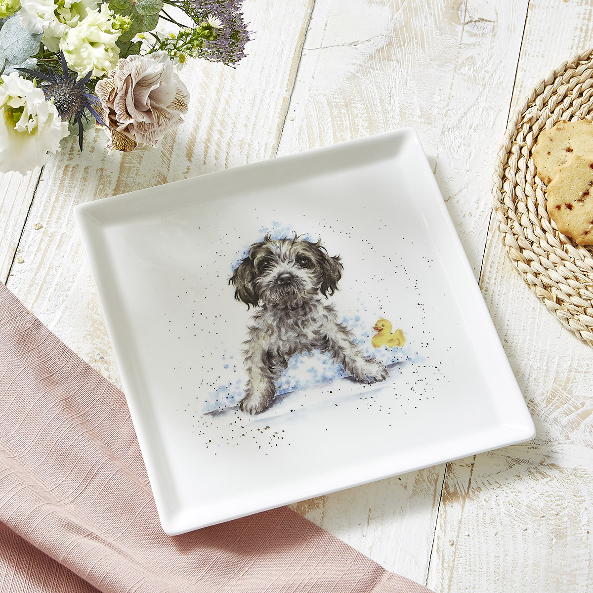 Wrendale Designs Square Dog Plate image number null